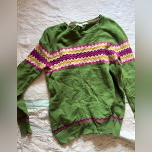 Boden Green Zigzag Pattern Sweater size 10